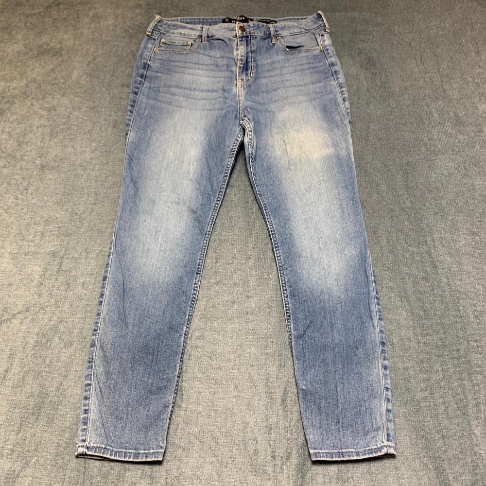 Hollister Jeans Women 13S 31x28 Blue Denim High Rise Super Skinny Leg Streetwear